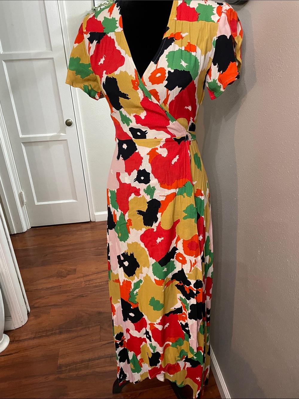 Bel Kazan maxi Dress Womens Small Multicolor Abstract Print